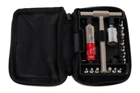 Fix It Sticks All-in-One Torque Driver Kit features a 15-65 adjustable torque driver, bits and T-Way Wrench